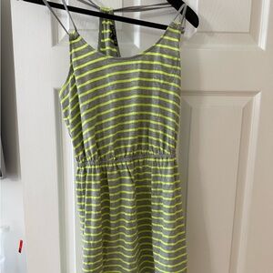 Women’s Express grey/ neon mini dress, size  medium